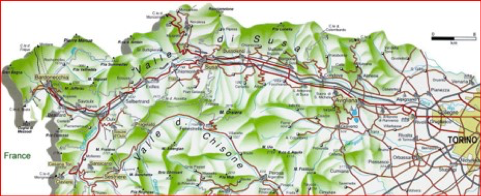 Susa Valley Italy Map Safers Project - Italy